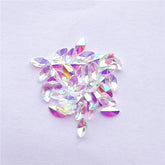 Navette Shape Crystal AB Unfoiled Flat Back Fancy Rhinestones WholesaleRhinestone